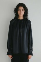 【ハー/HER.】の【1/29 12:00販売開始】ギャザーサテンブラウス 人気、トレンドファッション・服の通販 founy(ファニー) ファッション Fashion レディースファッション Fashion for Women トップス・カットソー Cut & Sew Tops シャツ・ブラウス・オフィスカジュアル Elegant Blouses & Button-Ups サテン Satin, Glossy Fabric スリーブ Sleeve, Long Sleeve / Short Sleeve フロント Front, Front Design ロング Long, Long-Length エレガント 上品 Elegant 新作・新入荷 New Arrivals / New In thumbnail ブラック|ID: prp329100004845484 ipo3291000000035335121