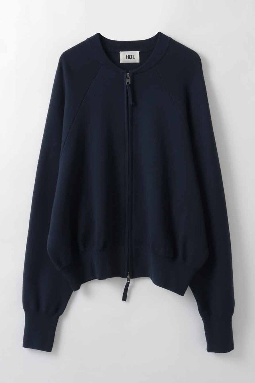 【ハー/HER.】の【1/29 12:00販売開始】ニットジップアップブルゾン 人気、トレンドファッション・服の通販 founy(ファニー) 　ファッション　Fashion　レディースファッション　Fashion for Women　アウター　Coat / Outerwear Collection　レディースジャケット・軽アウター　Jackets　ブルゾンジャケット・スポーティアウター　Blouson Jackets　サテン　Satin, Glossy Fabric　ジャケット　Jacket, Outerwear　ブルゾン　Blouson, Bomber Jacket　ボトム　Bottoms, Lower Wear　リラックス　Relax, Relaxed Fit　新作・新入荷　New Arrivals / New In　 other-1|ID: prp329100004845487 ipo3291000000035335144