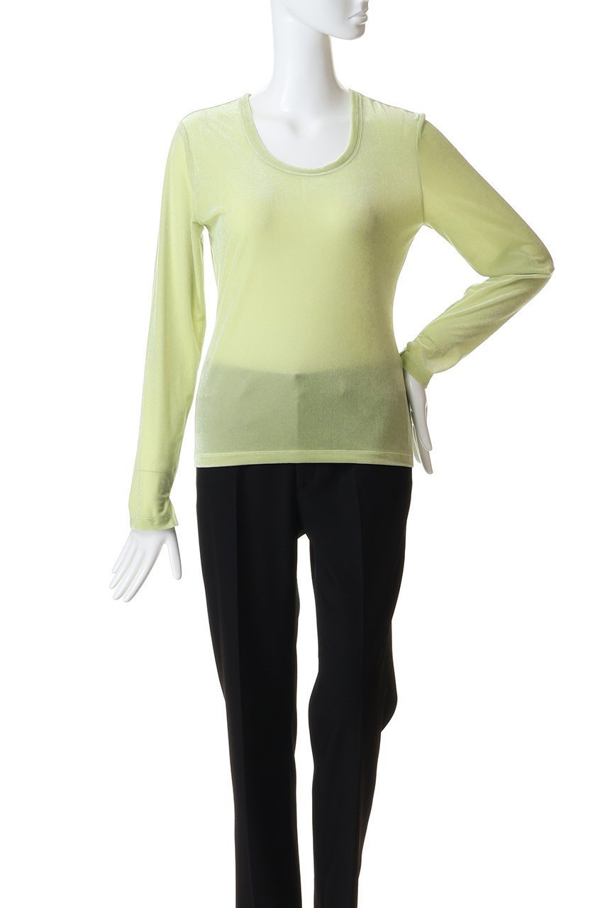 【スリー ドッツ/three dots】のシアーベロア 長袖Tシャツ 人気、トレンドファッション・服の通販 founy(ファニー) 　ファッション　Fashion　レディースファッション　Fashion for Women　トップス・カットソー　Cut & Sew Tops　シャツ・ブラウス・オフィスカジュアル　Elegant Blouses & Button-Ups　ロングTシャツ・Tシャツ　Longline T-Shirts & Tees　カットソー・ベーシックTシャツ　Cut-and-Sewn Tops / Stretch Tees & Basics　ベロアトップス　Velour Tops / Velvet-Look Items　2026年　2026　おすすめ　Recommended / Our Picks　コンパクト　Compact, Small Size　シンプル　Simple, Minimal　スリット　Slit, Slit Detail　スリーブ　Sleeve, Long Sleeve / Short Sleeve　ベロア　Velour, Soft Velvet　ロング　Long, Long-Length　夏　Summer　春　Spring　S/S・春夏　SS, Spring/Summer, Warm Season　長袖　Long Sleeve, Full Sleeve　other-2|ID: prp329100004845502 ipo3291000000035335265