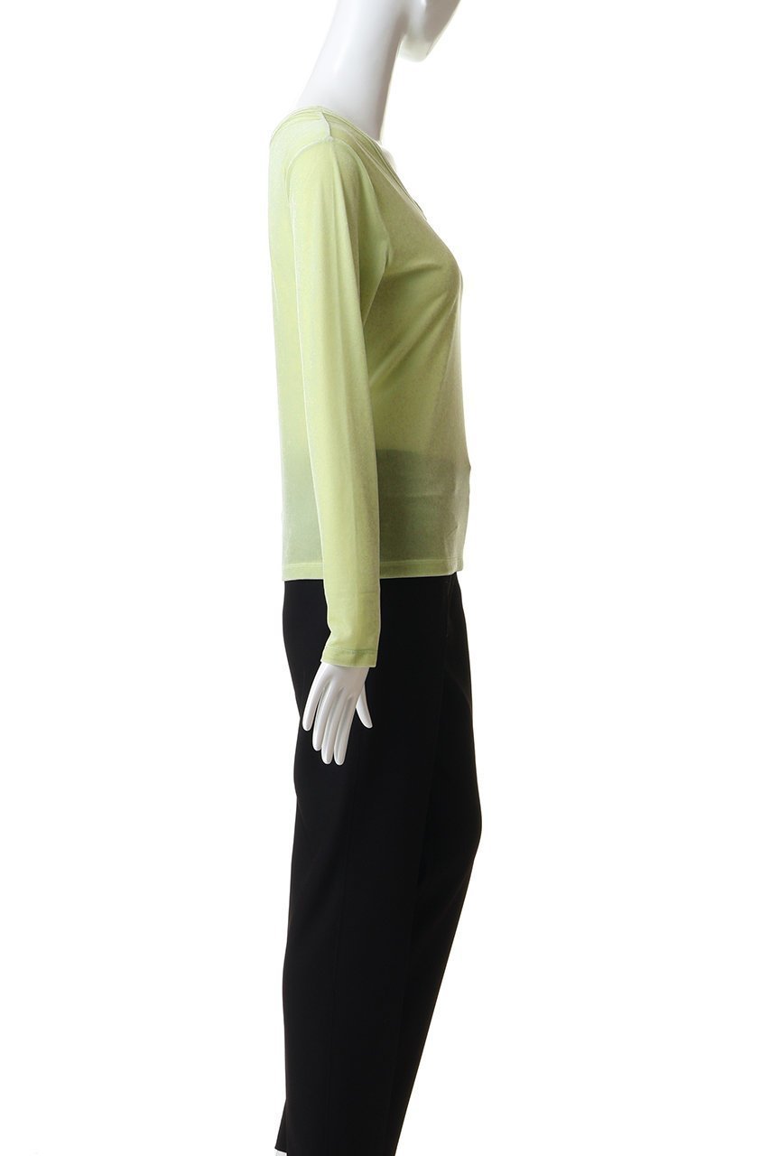 【スリー ドッツ/three dots】のシアーベロア 長袖Tシャツ 人気、トレンドファッション・服の通販 founy(ファニー) 　ファッション　Fashion　レディースファッション　Fashion for Women　トップス・カットソー　Cut & Sew Tops　シャツ・ブラウス・オフィスカジュアル　Elegant Blouses & Button-Ups　ロングTシャツ・Tシャツ　Longline T-Shirts & Tees　カットソー・ベーシックTシャツ　Cut-and-Sewn Tops / Stretch Tees & Basics　ベロアトップス　Velour Tops / Velvet-Look Items　2026年　2026　おすすめ　Recommended / Our Picks　コンパクト　Compact, Small Size　シンプル　Simple, Minimal　スリット　Slit, Slit Detail　スリーブ　Sleeve, Long Sleeve / Short Sleeve　ベロア　Velour, Soft Velvet　ロング　Long, Long-Length　夏　Summer　春　Spring　S/S・春夏　SS, Spring/Summer, Warm Season　長袖　Long Sleeve, Full Sleeve　other-3|ID: prp329100004845502 ipo3291000000035335266