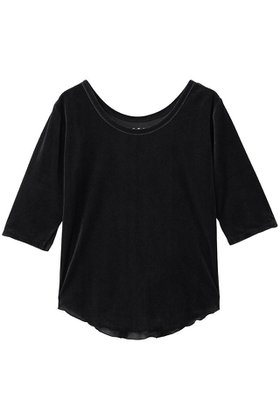 【スリー ドッツ/three dots】 シアーベロア ダブルオープンネックTシャツ人気、トレンドファッション・服の通販 founy(ファニー) ファッション Fashion レディースファッション Fashion for Women トップス・カットソー Cut & Sew Tops シャツ・ブラウス・オフィスカジュアル Elegant Blouses & Button-Ups ロングTシャツ・Tシャツ Longline T-Shirts & Tees カットソー・ベーシックTシャツ Cut-and-Sewn Tops / Stretch Tees & Basics ベロアトップス Velour Tops / Velvet-Look Items 2026年 2026 おすすめ Recommended / Our Picks インナー Innerwear シアー Sheer, See-Through ショート Short, Short Length ジャケット Jacket, Outerwear スリーブ Sleeve, Long Sleeve / Short Sleeve トレンド Trend, Trending Now バランス Balance, Style Balance フィット Fit, Slim Fit ベロア Velour, Soft Velvet 夏 Summer 春 Spring S/S・春夏 SS, Spring/Summer, Warm Season |ID:prp329100004845503