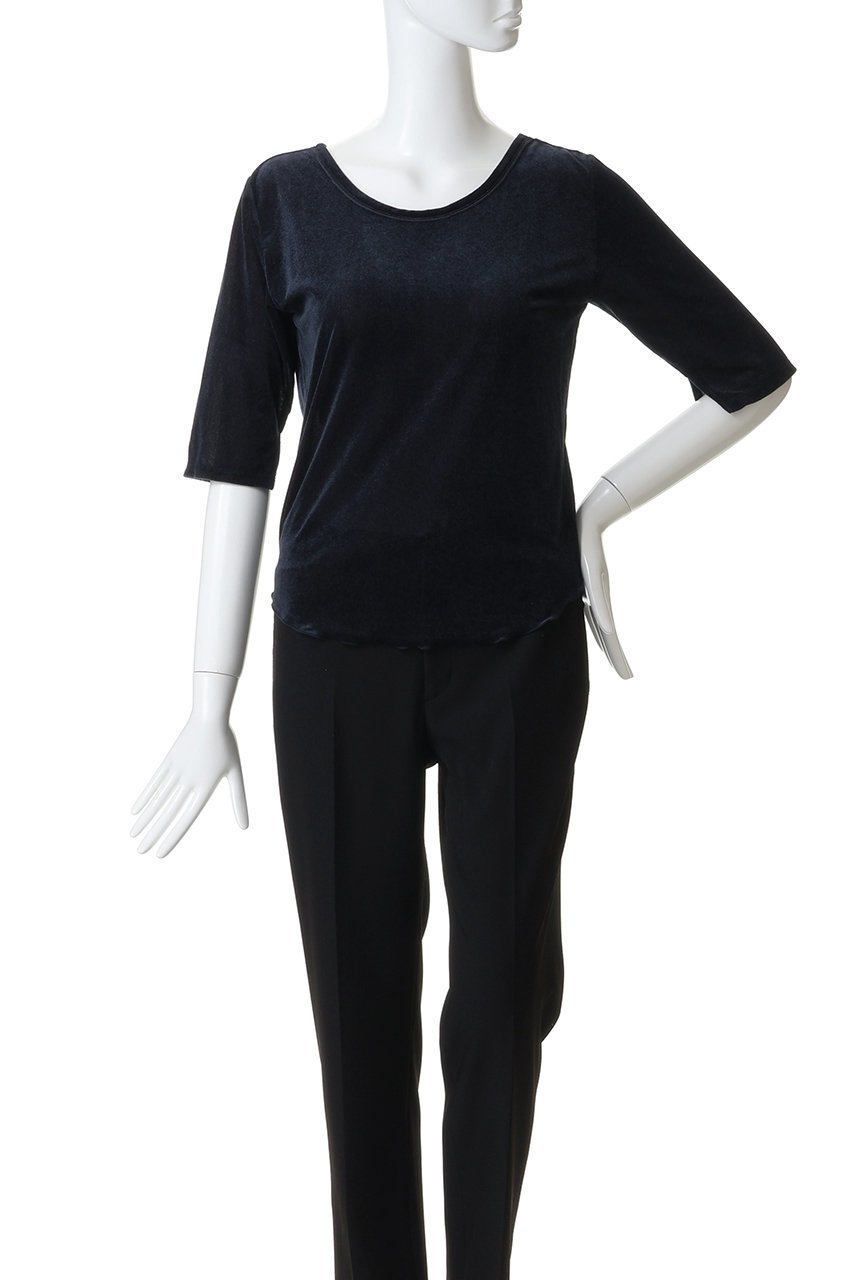 【スリー ドッツ/three dots】のシアーベロア ダブルオープンネックTシャツ 人気、トレンドファッション・服の通販 founy(ファニー) 　ファッション　Fashion　レディースファッション　Fashion for Women　トップス・カットソー　Cut & Sew Tops　シャツ・ブラウス・オフィスカジュアル　Elegant Blouses & Button-Ups　ロングTシャツ・Tシャツ　Longline T-Shirts & Tees　カットソー・ベーシックTシャツ　Cut-and-Sewn Tops / Stretch Tees & Basics　ベロアトップス　Velour Tops / Velvet-Look Items　2026年　2026　おすすめ　Recommended / Our Picks　インナー　Innerwear　シアー　Sheer, See-Through　ショート　Short, Short Length　ジャケット　Jacket, Outerwear　スリーブ　Sleeve, Long Sleeve / Short Sleeve　トレンド　Trend, Trending Now　バランス　Balance, Style Balance　フィット　Fit, Slim Fit　ベロア　Velour, Soft Velvet　夏　Summer　春　Spring　S/S・春夏　SS, Spring/Summer, Warm Season　other-2|ID: prp329100004845503 ipo3291000000035335274