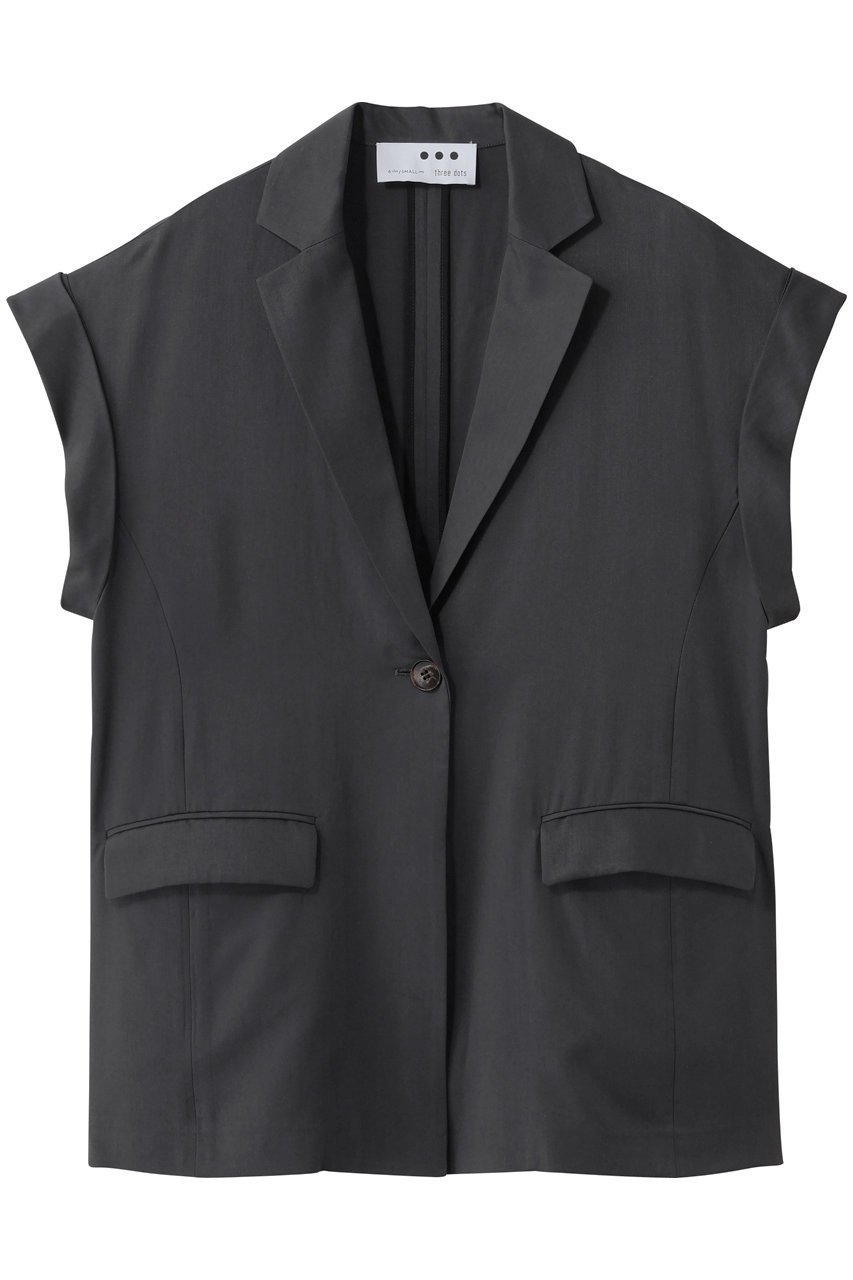 【スリー ドッツ/three dots】のフィブリオ 半袖ジャケット インテリア・キッズ・メンズ・レディースファッション・服の通販 founy(ファニー) ファッション Fashion レディースファッション Fashion for Women アウター Coat / Outerwear Collection レディースジャケット・軽アウター Jackets 2026年 2026 インナー Innerwear ジャケット Jacket, Outerwear ドレープ Drape, Draping Fabric ビッグ Big, Oversized ロング Long, Long-Length エレガント 上品 Elegant 半袖 Short Sleeve, Half Sleeve 夏 Summer 春 Spring S/S・春夏 SS, Spring/Summer, Warm Season ブラック|ID: prp329100004845504 ipo3291000000035335279