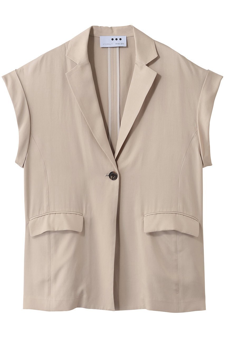 【スリー ドッツ/three dots】のフィブリオ 半袖ジャケット インテリア・キッズ・メンズ・レディースファッション・服の通販 founy(ファニー) ファッション Fashion レディースファッション Fashion for Women アウター Coat / Outerwear Collection レディースジャケット・軽アウター Jackets 2026年 2026 インナー Innerwear ジャケット Jacket, Outerwear ドレープ Drape, Draping Fabric ビッグ Big, Oversized ロング Long, Long-Length エレガント 上品 Elegant 半袖 Short Sleeve, Half Sleeve 夏 Summer 春 Spring S/S・春夏 SS, Spring/Summer, Warm Season ベージュ|ID: prp329100004845504 ipo3291000000035335280