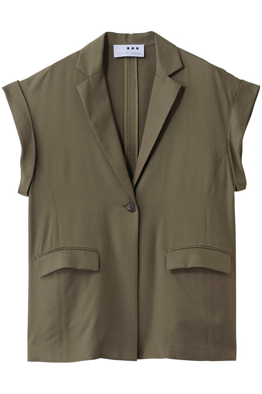 【スリー ドッツ/three dots】のフィブリオ 半袖ジャケット インテリア・キッズ・メンズ・レディースファッション・服の通販 founy(ファニー) ファッション Fashion レディースファッション Fashion for Women アウター Coat / Outerwear Collection レディースジャケット・軽アウター Jackets 2026年 2026 インナー Innerwear ジャケット Jacket, Outerwear ドレープ Drape, Draping Fabric ビッグ Big, Oversized ロング Long, Long-Length エレガント 上品 Elegant 半袖 Short Sleeve, Half Sleeve 夏 Summer 春 Spring S/S・春夏 SS, Spring/Summer, Warm Season クレイカーキ|ID: prp329100004845504 ipo3291000000035335281