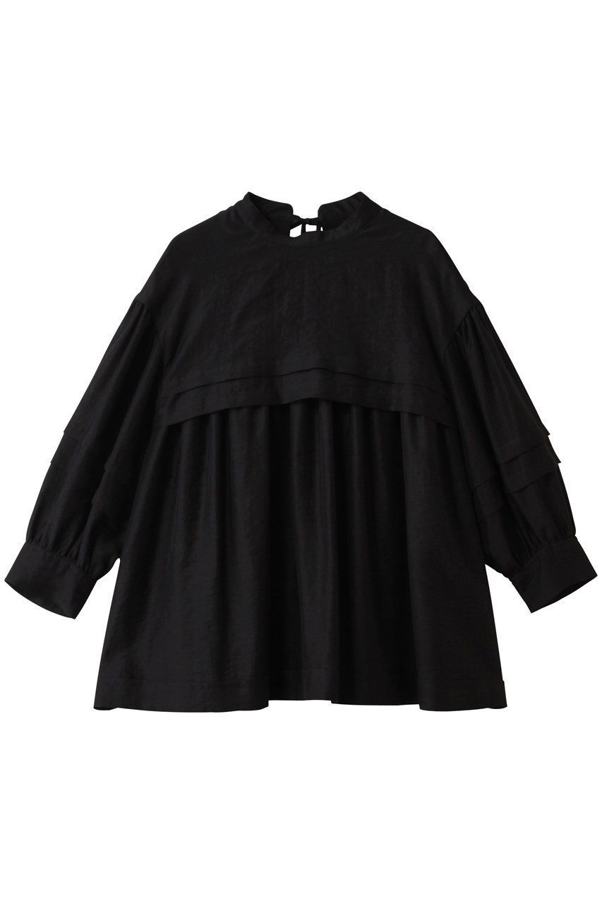 【シンゾーン/Shinzone】のシアータックブラウス インテリア・キッズ・メンズ・レディースファッション・服の通販 founy(ファニー) 　ファッション　Fashion　レディースファッション　Fashion for Women　トップス・カットソー　Cut & Sew Tops　シャツ・ブラウス・オフィスカジュアル　Elegant Blouses & Button-Ups　2026年　2026　ギャザー　Gathered, Ruffled　スリーブ　Sleeve, Long Sleeve / Short Sleeve　フェミニン　Feminine, Girly　ロング　Long, Long-Length　夏　Summer　春　Spring　S/S・春夏　SS, Spring/Summer, Warm Season　ブラック|ID: prp329100004846183 ipo3291000000036163135