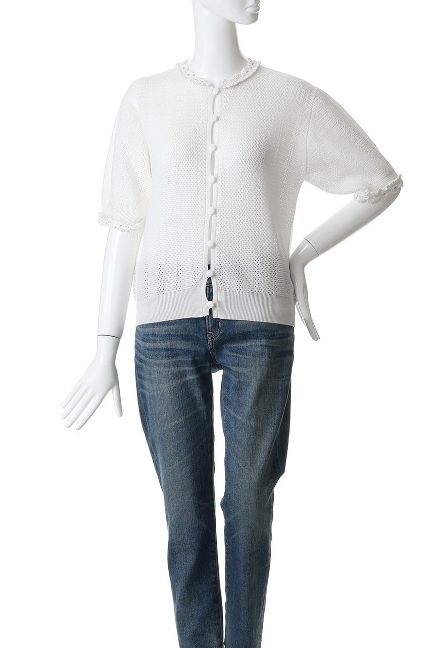 【シンゾーン/Shinzone】のメッシュレースニットカーディガン 人気、トレンドファッション・服の通販 founy(ファニー) 　ファッション　Fashion　レディースファッション　Fashion for Women　トップス・カットソー　Cut & Sew Tops　ニット　Knit Tops & Sweaters　カーディガン・羽織り　Layered Style Cardigans　2026年　2026　かぎ針　Crochet　カーディガン　Cardigan, Knitwear　コンパクト　Compact, Small Size　フォルム　Silhouette, Form　モチーフ　Motif, Design Theme　レース　Lace, Lace Fabric　半袖　Short Sleeve, Half Sleeve　夏　Summer　手編み　Hand-Knitted, Handmade Knit　春　Spring　S/S・春夏　SS, Spring/Summer, Warm Season　羽織　Haori, Light Jacket　other-2|ID: prp329100004846186 ipo3291000000036196398