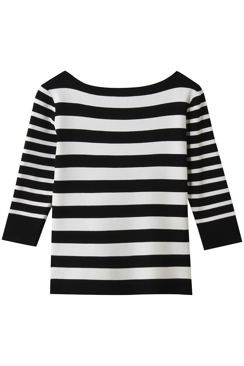 【ボーダーズ アット バルコニー/BORDERS at BALCONY】のボートネックニット インテリア・キッズ・メンズ・レディースファッション・服の通販 founy(ファニー) ファッション Fashion レディースファッション Fashion for Women トップス・カットソー Cut & Sew Tops ニット Knit Tops & Sweaters カジュアルプルオーバー・ニットトップス Pullovers & Knit Tops / Casual Pullovers 2026年 2026 シンプル Simple, Minimal デコルテ Décolleté, Neckline フィット Fit, Slim Fit ボーダー Border, Stripe 夏 Summer 定番 Standard, Basic Item 春 Spring S/S・春夏 SS, Spring/Summer, Warm Season ホワイト×ブラック|ID: prp329100004846345 ipo3291000000035364232