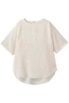 【ルームエイト/Room no.8】の【Room no.8 BLACK】シアー カットジャカード ハーフスリーブ トップス 人気、トレンドファッション・服の通販 founy(ファニー) ファッション Fashion レディースファッション Fashion for Women トップス・カットソー Cut & Sew Tops シャツ・ブラウス・オフィスカジュアル Elegant Blouses & Button-Ups 2026年 2026 シアー Sheer, See-Through ショート Short, Short Length シンプル Simple, Minimal ジャカード/ジャガード Jacquard, Woven Pattern スリット Slit, Slit Detail スリーブ Sleeve, Long Sleeve / Short Sleeve ハーフ Half, Half-Length ボトム Bottoms, Lower Wear モダン Modern, Contemporary 夏 Summer 春 Spring S/S・春夏 SS, Spring/Summer, Warm Season thumbnail クリーム|ID: prp329100004846359 ipo3291000000035364363