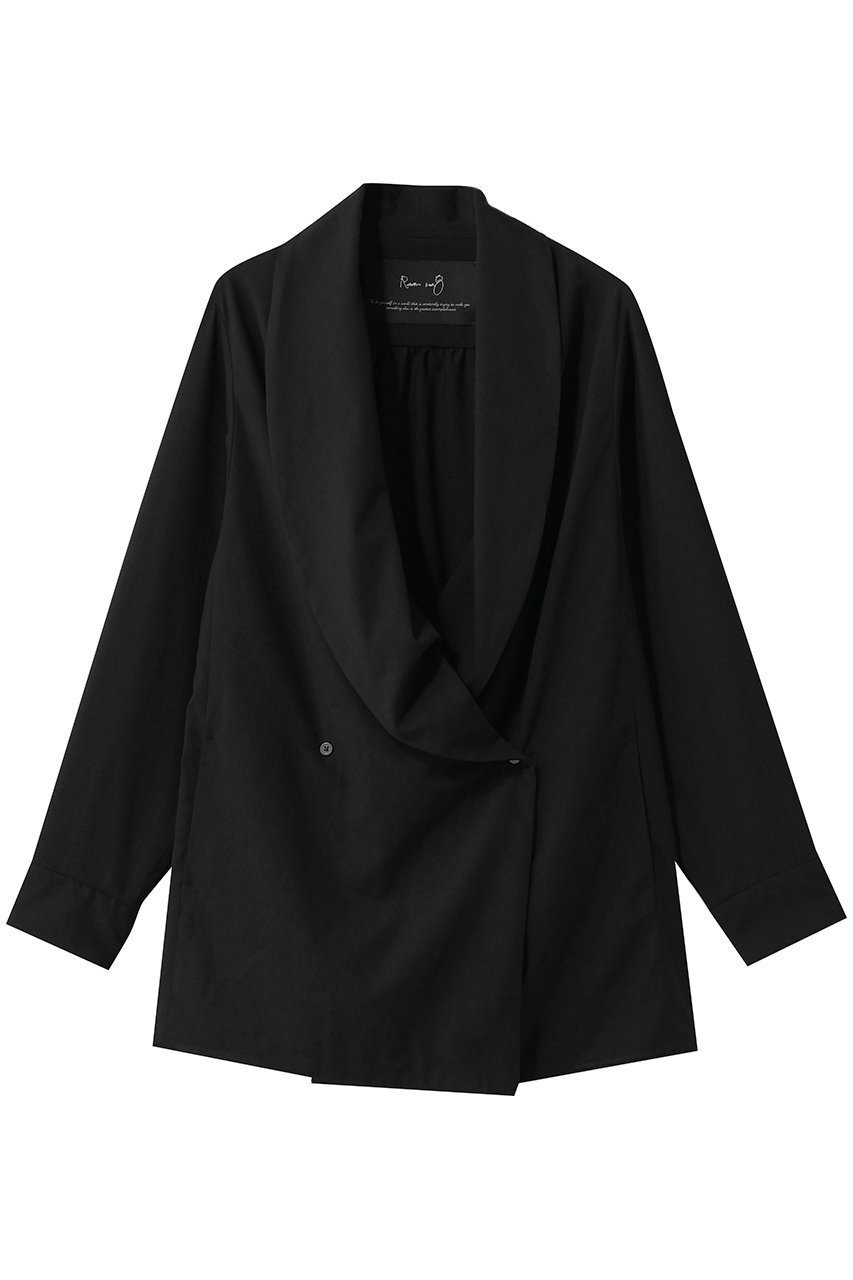 【ルームエイト/Room no.8】の【Room no.8 BLACK】TORO 2ボタン ドレープ シャツ ジャケット インテリア・キッズ・メンズ・レディースファッション・服の通販 founy(ファウニー) 　ファッション　Fashion　レディースファッション　Fashion for Women　アウター　Coat / Outerwear Collection　レディースジャケット・軽アウター　Jackets　ジャケット　Jacket, Outerwear　ドレープ　Drape, Draping Fabric　エレガント 上品　Elegant　ブラック|ID: prp329100004846361 ipo3291000000036909486