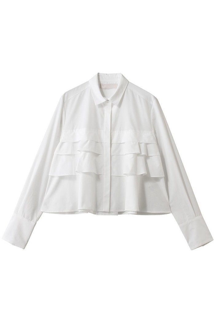 【マリリンムーン/MARILYN MOON】のレイヤードラッフルブラウス インテリア・キッズ・メンズ・レディースファッション・服の通販 founy(ファニー) https://founy.com/ ファッション Fashion レディースファッション Fashion for Women トップス・カットソー Cut & Sew Tops シャツ・ブラウス・オフィスカジュアル Elegant Blouses & Button-Ups 2026年 2026 おすすめ Recommended / Our Picks カフス Cuff Design クロップド Cropped, Short Length コンパクト Compact, Small Size スリーブ Sleeve, Long Sleeve / Short Sleeve フリル Frill, Ruffle フレア Flare, Flared ラッフル Ruffle, Frill ロング Long, Long-Length 人気 Popular, Best Seller 夏 Summer 春 Spring S/S・春夏 SS, Spring/Summer, Warm Season |ID: prp329100004846365 ipo3291000000035364408