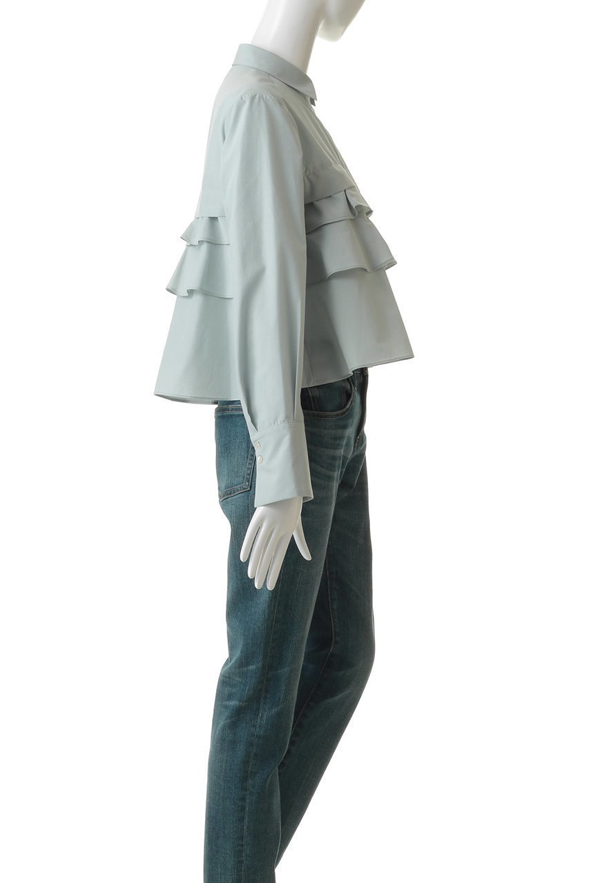 【マリリンムーン/MARILYN MOON】のレイヤードラッフルブラウス 人気、トレンドファッション・服の通販 founy(ファニー) 　ファッション　Fashion　レディースファッション　Fashion for Women　トップス・カットソー　Cut & Sew Tops　シャツ・ブラウス・オフィスカジュアル　Elegant Blouses & Button-Ups　2026年　2026　おすすめ　Recommended / Our Picks　カフス　Cuff Design　クロップド　Cropped, Short Length　コンパクト　Compact, Small Size　スリーブ　Sleeve, Long Sleeve / Short Sleeve　フリル　Frill, Ruffle　フレア　Flare, Flared　ラッフル　Ruffle, Frill　ロング　Long, Long-Length　人気　Popular, Best Seller　夏　Summer　春　Spring　S/S・春夏　SS, Spring/Summer, Warm Season　other-3|ID: prp329100004846365 ipo3291000000035364412