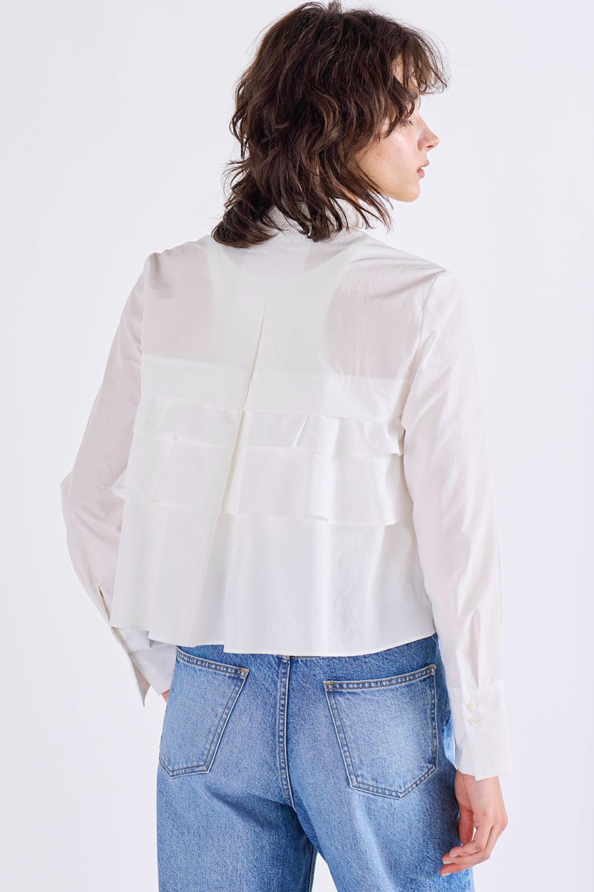 【マリリンムーン/MARILYN MOON】のレイヤードラッフルブラウス 人気、トレンドファッション・服の通販 founy(ファニー) 　ファッション　Fashion　レディースファッション　Fashion for Women　トップス・カットソー　Cut & Sew Tops　シャツ・ブラウス・オフィスカジュアル　Elegant Blouses & Button-Ups　2026年　2026　おすすめ　Recommended / Our Picks　カフス　Cuff Design　クロップド　Cropped, Short Length　コンパクト　Compact, Small Size　スリーブ　Sleeve, Long Sleeve / Short Sleeve　フリル　Frill, Ruffle　フレア　Flare, Flared　ラッフル　Ruffle, Frill　ロング　Long, Long-Length　人気　Popular, Best Seller　夏　Summer　春　Spring　S/S・春夏　SS, Spring/Summer, Warm Season　other-8|ID: prp329100004846365 ipo3291000000035364417