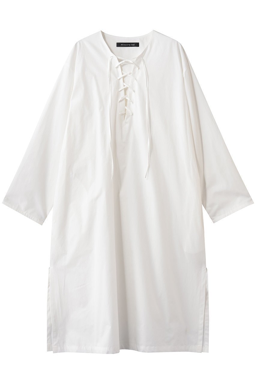 【ミズイロ インド/mizuiro ind】のlace up OP ワンピース インテリア・キッズ・メンズ・レディースファッション・服の通販 founy(ファニー) 　ファッション　Fashion　レディースファッション　Fashion for Women　ワンピース　Dresses　チュニック　Tunic Tops & Dresses　2026年　2026　スリット　Slit, Slit Detail　チュニック　Tunic, Long Top　リゾート　Resort, Vacation Style　ロング　Long, Long-Length　エレガント 上品　Elegant　夏　Summer　春　Spring　S/S・春夏　SS, Spring/Summer, Warm Season　off white|ID: prp329100004846367 ipo3291000000035364429