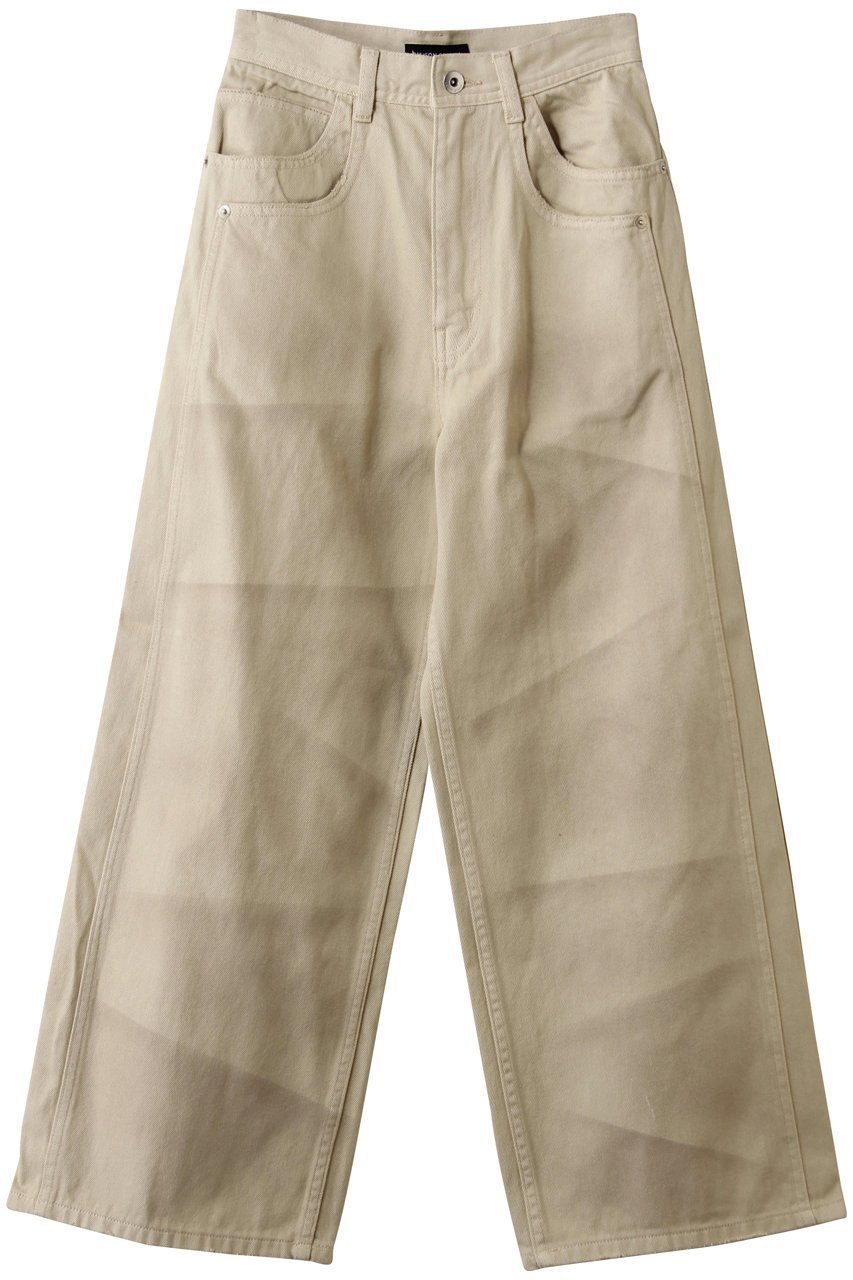 【メゾンスペシャル/MAISON SPECIAL】のDouble Pocket Mud Denim/ダブルポケットマッドデニム インテリア・キッズ・メンズ・レディースファッション・服の通販 founy(ファニー) 　ファッション　Fashion　レディースファッション　Fashion for Women　パンツ　Pants & Trousers　デニムパンツ・ジーンズ・美脚デニム　Denim Jeans & Pants　カットソー　Cut and Sewn Top　ストレート　Straight, Straight Cut　ダメージ　Distressed, Destroyed　デニム　Denim, Jeans Material　リラックス　Relax, Relaxed Fit　ワイド　Wide, Wide Fit　YEL(イエロー)|ID: prp329100004846371 ipo3291000000036230970