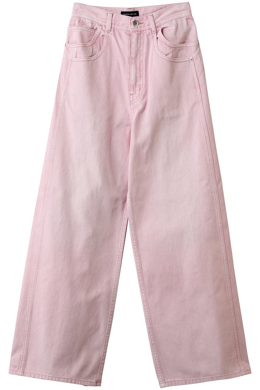 【メゾンスペシャル/MAISON SPECIAL】のDouble Pocket Color Denim/ダブルポケットカラーデニム インテリア・キッズ・メンズ・レディースファッション・服の通販 founy(ファニー) 　ファッション　Fashion　レディースファッション　Fashion for Women　パンツ　Pants & Trousers　デニムパンツ・ジーンズ・美脚デニム　Denim Jeans & Pants　2026年　2026　おすすめ　Recommended / Our Picks　クロップド　Cropped, Short Length　ストレート　Straight, Straight Cut　ダメージ　Distressed, Destroyed　デニム　Denim, Jeans Material　リラックス　Relax, Relaxed Fit　ワイド　Wide, Wide Fit　夏　Summer　春　Spring　S/S・春夏　SS, Spring/Summer, Warm Season　PNK(ピンク)|ID: prp329100004846373 ipo3291000000035364481