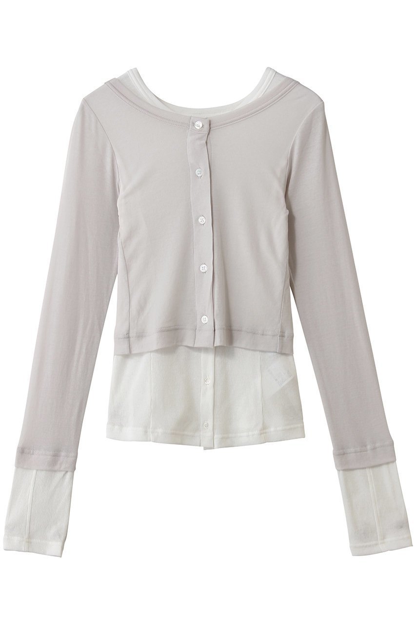 【メゾンスペシャル/MAISON SPECIAL】の2WAY Neck Bicolor Comfort Top/2WAYネックバイカラーコンフィートップ インテリア・キッズ・メンズ・レディースファッション・服の通販 founy(ファニー) 　ファッション　Fashion　レディースファッション　Fashion for Women　トップス・カットソー　Cut & Sew Tops　シャツ・ブラウス・オフィスカジュアル　Elegant Blouses & Button-Ups　ロングTシャツ・Tシャツ　Longline T-Shirts & Tees　カットソー・ベーシックTシャツ　Cut-and-Sewn Tops / Stretch Tees & Basics　2026年　2026　カーディガン　Cardigan, Knitwear　スリーブ　Sleeve, Long Sleeve / Short Sleeve　ロング　Long, Long-Length　夏　Summer　春　Spring　S/S・春夏　SS, Spring/Summer, Warm Season　L.GRY(ライトグレー)|ID: prp329100004846376 ipo3291000000035364505