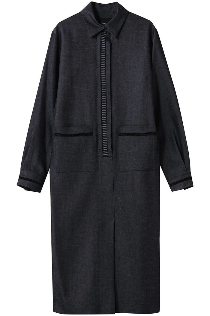 【ルームエイト/Room no.8】の【Room no.8 BLACK】TRIACETATE/TWILL COMBI LACE ドレス インテリア・キッズ・メンズ・レディースファッション・服の通販 founy(ファニー) https://founy.com/ ファッション Fashion レディースファッション Fashion for Women ワンピース Dresses フォーマル・パーティードレス・結婚式用ドレス Elegant & Casual Dresses チュニック Tunic Tops & Dresses 2026年 2026 チュニック Tunic, Long Top ドレス Dress, One-Piece ポケット Pocket, Pocket Detail ロング Long, Long-Length エレガント 上品 Elegant 夏 Summer 春 Spring S/S・春夏 SS, Spring/Summer, Warm Season |ID: prp329100004846378 ipo3291000000035364523