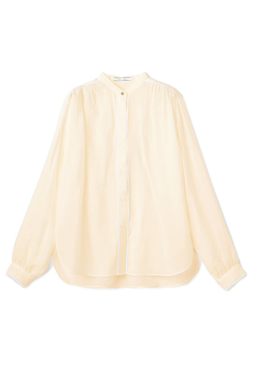 【ベイジ,/BEIGE,】のPAULINE / リネンヴィスコースレースブラウス インテリア・キッズ・メンズ・レディースファッション・服の通販 founy(ファニー) 　ファッション　Fashion　レディースファッション　Fashion for Women　トップス・カットソー　Cut & Sew Tops　シャツ・ブラウス・オフィスカジュアル　Elegant Blouses & Button-Ups　2026年　2026　インナー　Innerwear　カフス　Cuff Design　ギャザー　Gathered, Ruffled　シンプル　Simple, Minimal　ジャケット　Jacket, Outerwear　スリーブ　Sleeve, Long Sleeve / Short Sleeve　ヨーク　Yoke, Yoke Design　レース　Lace, Lace Fabric　ロング　Long, Long-Length　夏　Summer　春　Spring　S/S・春夏　SS, Spring/Summer, Warm Season　Peach|ID: prp329100004847065 ipo3291000000035397745