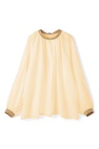 【ベイジ,/BEIGE,】のPAULINE / リネンヴィスコースフェイクレザー配色ブラウス 人気、トレンドファッション・服の通販 founy(ファニー) ファッション Fashion レディースファッション Fashion for Women トップス・カットソー Cut & Sew Tops シャツ・ブラウス・オフィスカジュアル Elegant Blouses & Button-Ups 2026年 2026 カフス Cuff Design ギャザー Gathered, Ruffled スリーブ Sleeve, Long Sleeve / Short Sleeve フェイクレザー Faux Leather, PU Leather ロング Long, Long-Length 夏 Summer 春 Spring S/S・春夏 SS, Spring/Summer, Warm Season 洗える Machine Washable thumbnail Peach|ID: prp329100004847066 ipo3291000000035397754