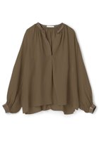 【ベイジ,/BEIGE,】のPAULINE / リネンヴィスコースフェイクレザー配色ブラウス Khaki|ID: prp329100004847066 ipo3291000000036142767