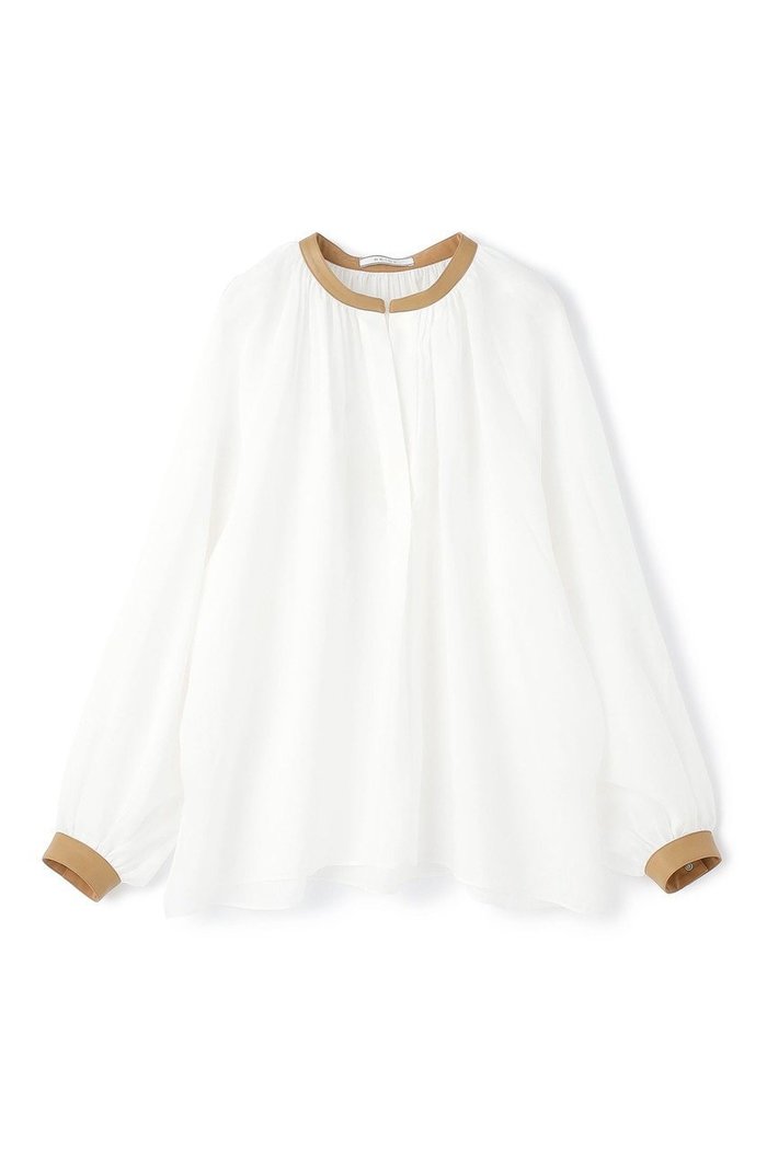 【ベイジ,/BEIGE,】のPAULINE / リネンヴィスコースフェイクレザー配色ブラウス インテリア・キッズ・メンズ・レディースファッション・服の通販 founy(ファニー) https://founy.com/ ファッション Fashion レディースファッション Fashion for Women トップス・カットソー Cut & Sew Tops シャツ・ブラウス・オフィスカジュアル Elegant Blouses & Button-Ups 2026年 2026 カフス Cuff Design ギャザー Gathered, Ruffled スリーブ Sleeve, Long Sleeve / Short Sleeve フェイクレザー Faux Leather, PU Leather ロング Long, Long-Length 夏 Summer 春 Spring S/S・春夏 SS, Spring/Summer, Warm Season 洗える Machine Washable |ID: prp329100004847067 ipo3291000000035397750