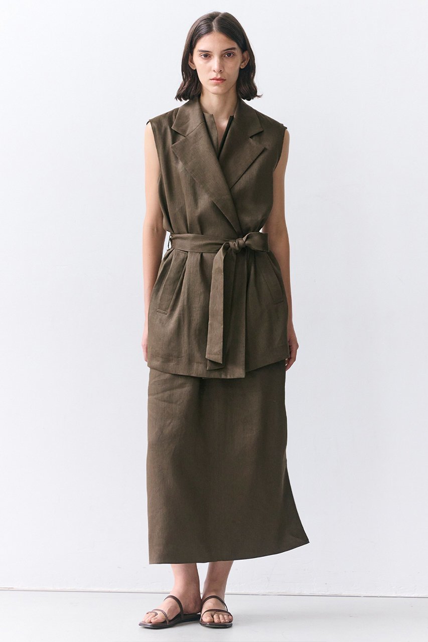 【ベイジ,/BEIGE,】のMICA / リネンブレンドベルト付きジレ 人気、トレンドファッション・服の通販 founy(ファニー) 　ファッション　Fashion　レディースファッション　Fashion for Women　アウター　Coat / Outerwear Collection　レディースジャケット・軽アウター　Jackets　ベルト&ウエストマーク　Belts & Waist Accessories　2026年　2026　オケージョン　Occasion Wear　カットソー　Cut and Sewn Top　シンプル　Simple, Minimal　ジャケット　Jacket, Outerwear　セットアップ　Set-Up, Coordinated Outfit　セレモニー　Ceremony　ベスト　Vest, Waistcoat　夏　Summer　春　Spring　S/S・春夏　SS, Spring/Summer, Warm Season　other-2|ID: prp329100004847068 ipo3291000000035397767