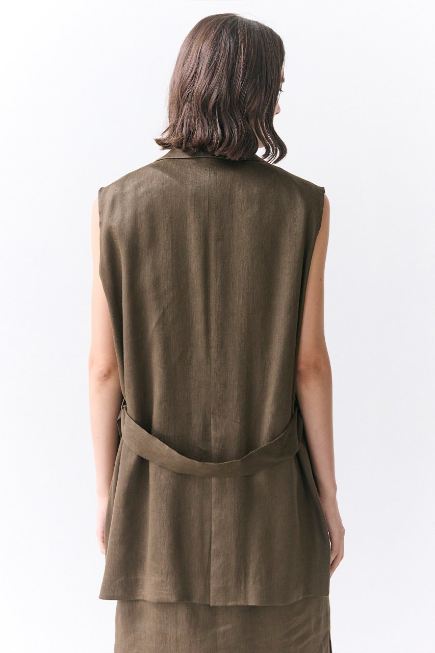 【ベイジ,/BEIGE,】のMICA / リネンブレンドベルト付きジレ 人気、トレンドファッション・服の通販 founy(ファニー) 　ファッション　Fashion　レディースファッション　Fashion for Women　アウター　Coat / Outerwear Collection　レディースジャケット・軽アウター　Jackets　ベルト&ウエストマーク　Belts & Waist Accessories　2026年　2026　オケージョン　Occasion Wear　カットソー　Cut and Sewn Top　シンプル　Simple, Minimal　ジャケット　Jacket, Outerwear　セットアップ　Set-Up, Coordinated Outfit　セレモニー　Ceremony　ベスト　Vest, Waistcoat　夏　Summer　春　Spring　S/S・春夏　SS, Spring/Summer, Warm Season　other-3|ID: prp329100004847068 ipo3291000000035397769