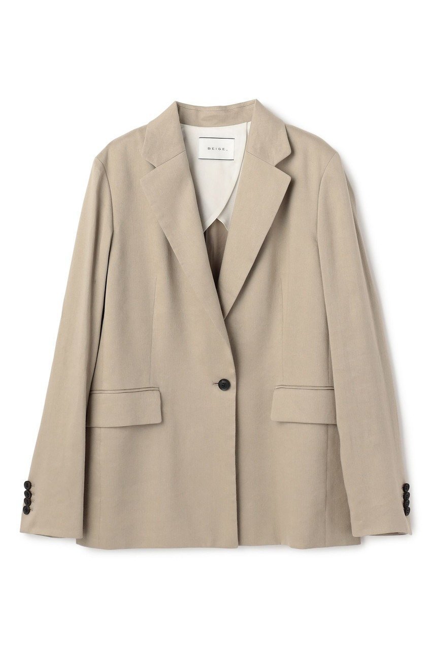 【ベイジ,/BEIGE,】のMICA / リネンブレンドテーラードジャケット 人気、トレンドファッション・服の通販 founy(ファニー) 　ファッション　Fashion　レディースファッション　Fashion for Women　アウター　Coat / Outerwear Collection　レディースジャケット・軽アウター　Jackets　テーラードジャケット / 通勤・きれいめスタイル　Tailored Jackets & Blazers　2026年　2026　ジャケット　Jacket, Outerwear　セットアップ　Set-Up, Coordinated Outfit　デニム　Denim, Jeans Material　バランス　Balance, Style Balance　夏　Summer　春　Spring　S/S・春夏　SS, Spring/Summer, Warm Season　 other-1|ID: prp329100004847073 ipo3291000000035397786