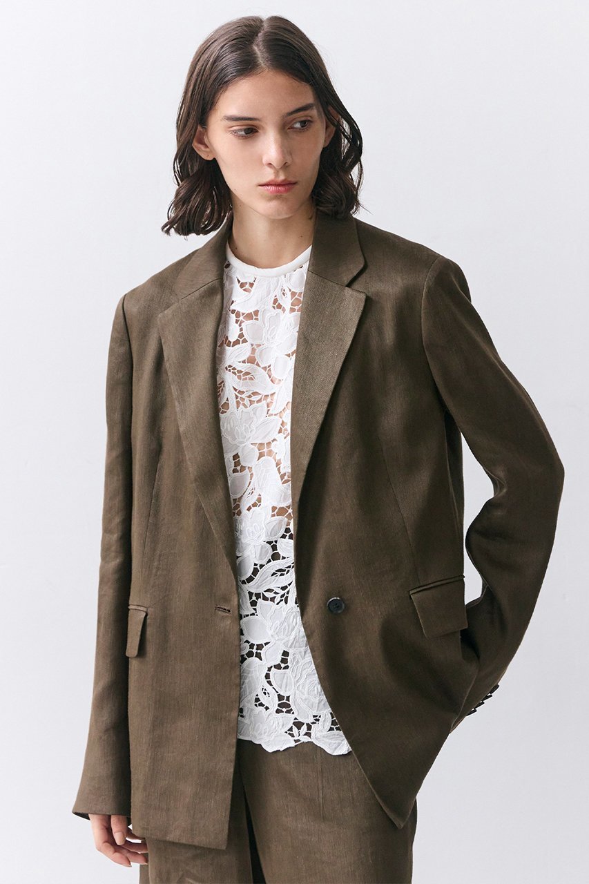 【ベイジ,/BEIGE,】のMICA / リネンブレンドテーラードジャケット 人気、トレンドファッション・服の通販 founy(ファニー) 　ファッション　Fashion　レディースファッション　Fashion for Women　アウター　Coat / Outerwear Collection　レディースジャケット・軽アウター　Jackets　テーラードジャケット / 通勤・きれいめスタイル　Tailored Jackets & Blazers　2026年　2026　ジャケット　Jacket, Outerwear　セットアップ　Set-Up, Coordinated Outfit　デニム　Denim, Jeans Material　バランス　Balance, Style Balance　夏　Summer　春　Spring　S/S・春夏　SS, Spring/Summer, Warm Season　other-4|ID: prp329100004847073 ipo3291000000035397797