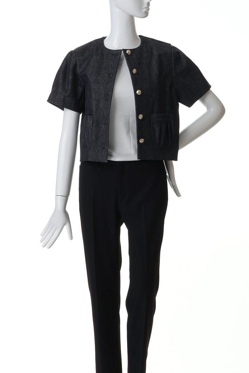 【ボーダーズ アット バルコニー/BORDERS at BALCONY】のデニムジャケット 人気、トレンドファッション・服の通販 founy(ファニー) 　ファッション　Fashion　レディースファッション　Fashion for Women　アウター　Coat / Outerwear Collection　レディースジャケット・軽アウター　Jackets　デニムジャケット / カジュアルアウター　Denim Jackets　2026年　2026　シンプル　Simple, Minimal　ジャケット　Jacket, Outerwear　デニム　Denim, Jeans Material　ボーダー　Border, Stripe　ポケット　Pocket, Pocket Detail　夏　Summer　定番　Standard, Basic Item　春　Spring　S/S・春夏　SS, Spring/Summer, Warm Season　other-7|ID: prp329100004847090 ipo3291000000035397918