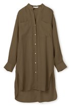 【ベイジ,/BEIGE,】のPAULINE / リネンヴィスコースオーバーサイズロングシャツ 人気、トレンドファッション・服の通販 founy(ファニー) ファッション Fashion レディースファッション Fashion for Women トップス・カットソー Cut & Sew Tops シャツ・ブラウス・オフィスカジュアル Elegant Blouses & Button-Ups 2026年 2026 スリーブ Sleeve, Long Sleeve / Short Sleeve ポケット Pocket, Pocket Detail ロング Long, Long-Length 夏 Summer 春 Spring S/S・春夏 SS, Spring/Summer, Warm Season 羽織 Haori, Light Jacket thumbnail Khaki|ID: prp329100004847102 ipo3291000000035398022