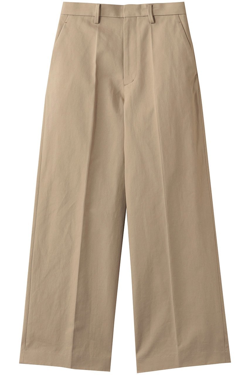 【イレーヴ/YLEVE】のFINX COTTON チノ パンツ インテリア・キッズ・メンズ・レディースファッション・服の通販 founy(ファウニー) 　ファッション　Fashion　レディースファッション　Fashion for Women　パンツ　Pants & Trousers　なめらか　Smooth, Silky Texture　ストレート　Straight, Straight Cut　バランス　Balance, Style Balance　ワイド　Wide, Wide Fit　カーキ|ID: prp329100004847105 ipo3291000000036891630