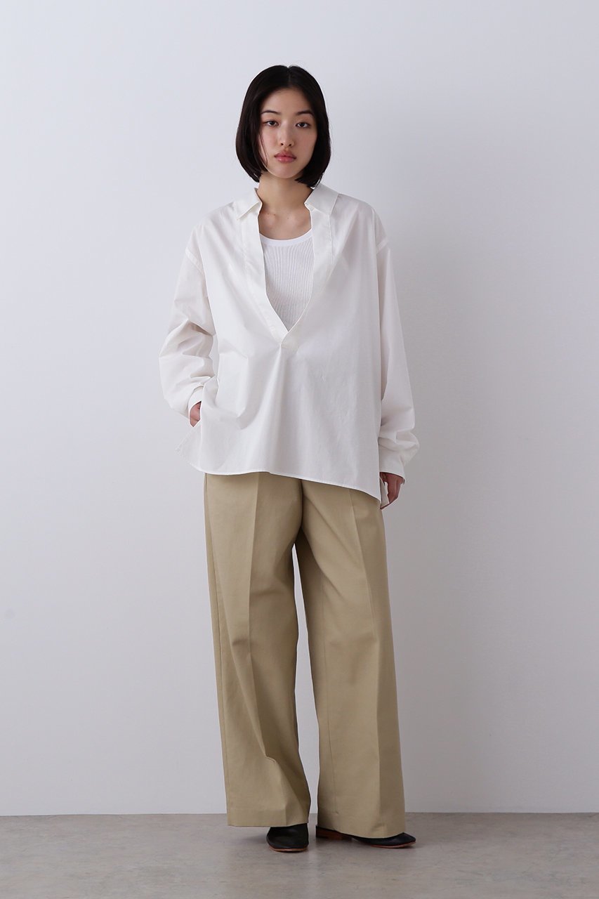 【イレーヴ/YLEVE】のFINX COTTON チノ パンツ 大人の最旬トレンドファッション＆コーディネート founy(ファウニー) 　ファッション　Fashion　レディースファッション　Fashion for Women　パンツ　Pants & Trousers　なめらか　Smooth, Silky Texture　ストレート　Straight, Straight Cut　バランス　Balance, Style Balance　ワイド　Wide, Wide Fit　other-6|ID: prp329100004847105 ipo3291000000036959504