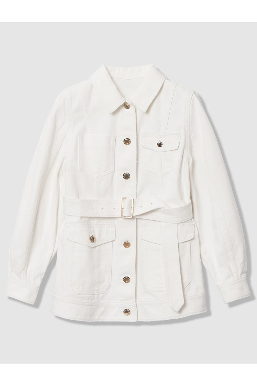 【アルアバイル/allureville】の【LOULOU WILLOUGHBY】カーブスリーブデニムジャケット インテリア・キッズ・メンズ・レディースファッション・服の通販 founy(ファニー) 　ファッション　Fashion　レディースファッション　Fashion for Women　アウター　Coat / Outerwear Collection　レディースジャケット・軽アウター　Jackets　デニムジャケット / カジュアルアウター　Denim Jackets　2026年　2026　アシンメトリー　Asymmetrical Style　シェイプ　Shape, Slim Fit　ジャケット　Jacket, Outerwear　スリーブ　Sleeve, Long Sleeve / Short Sleeve　デニム　Denim, Jeans Material　ポケット　Pocket, Pocket Detail　ヴィンテージ　Vintage Style　エレガント 上品　Elegant　夏　Summer　春　Spring　S/S・春夏　SS, Spring/Summer, Warm Season　オフホワイト|ID: prp329100004847119 ipo3291000000035398191