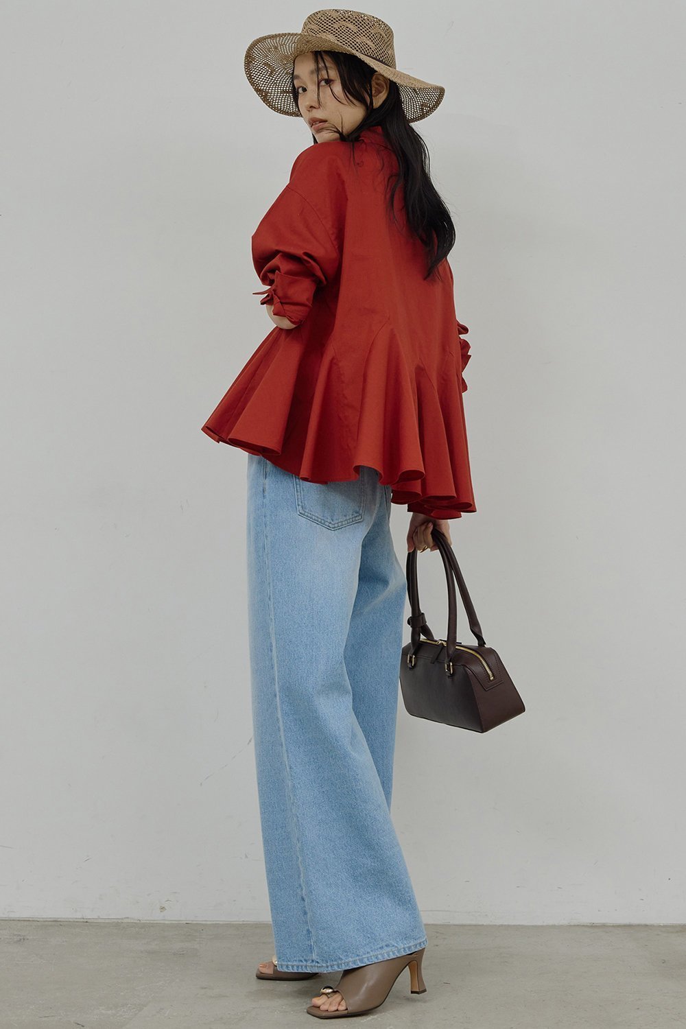 【ガリャルダガランテ/GALLARDAGALANTE】のフレアブラウス 人気、トレンドファッション・服の通販 founy(ファニー) 　ファッション　Fashion　レディースファッション　Fashion for Women　トップス・カットソー　Cut & Sew Tops　シャツ・ブラウス・オフィスカジュアル　Elegant Blouses & Button-Ups　2026年　2026　スリーブ　Sleeve, Long Sleeve / Short Sleeve　デニム　Denim, Jeans Material　フレア　Flare, Flared　ボトム　Bottoms, Lower Wear　ロング　Long, Long-Length　エレガント 上品　Elegant　夏　Summer　春　Spring　S/S・春夏　SS, Spring/Summer, Warm Season　other-4|ID: prp329100004847121 ipo3291000000035470915