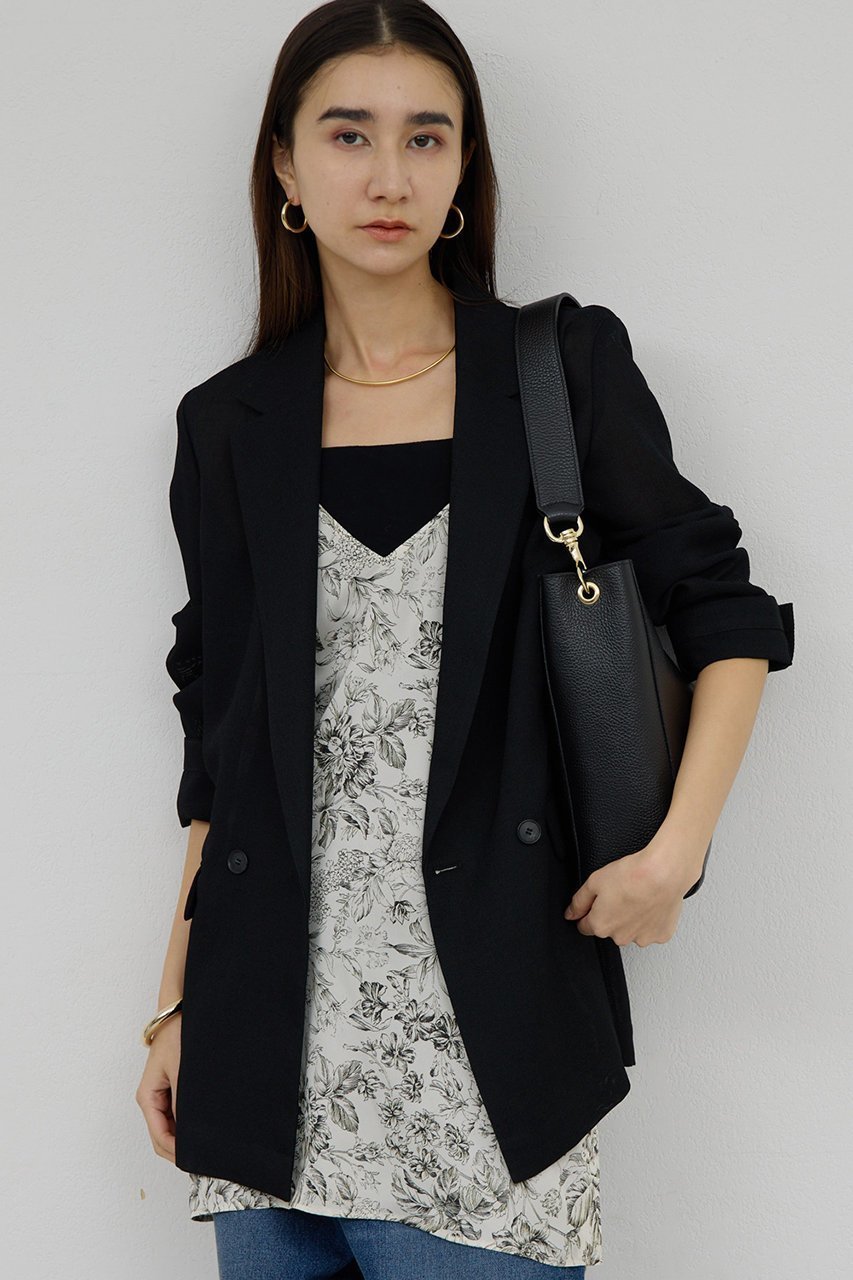 【ガリャルダガランテ/GALLARDAGALANTE】のシアーメッシュジャケット インテリア・キッズ・メンズ・レディースファッション・服の通販 founy(ファニー) 　ファッション　Fashion　レディースファッション　Fashion for Women　アウター　Coat / Outerwear Collection　レディースジャケット・軽アウター　Jackets　2026年　2026　シアー　Sheer, See-Through　ジャケット　Jacket, Outerwear　トレンド　Trend, Trending Now　ロング　Long, Long-Length　エレガント 上品　Elegant　夏　Summer　春　Spring　S/S・春夏　SS, Spring/Summer, Warm Season　秋　Autumn　ブラック1|ID: prp329100004847122 ipo3291000000035398236