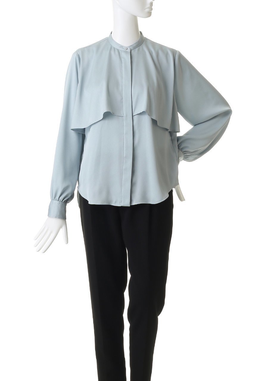 【デザイン ワークス/DESIGN WORKS】のサテンアムンゼンボウタイ付きラッフルブラウス 人気、トレンドファッション・服の通販 founy(ファニー) 　ファッション　Fashion　レディースファッション　Fashion for Women　トップス・カットソー　Cut & Sew Tops　シャツ・ブラウス・オフィスカジュアル　Elegant Blouses & Button-Ups　スリーブ　Sleeve, Long Sleeve / Short Sleeve　ロング　Long, Long-Length　エレガント 上品　Elegant　新作・新入荷　New Arrivals / New In　other-6|ID: prp329100004847123 ipo3291000000035398252