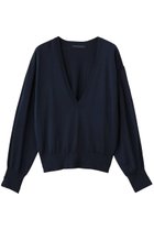 【マルティニーク/martinique】のブライトコットンシルクVネックニット ネイビー|ID: prp329100004847124 ipo3291000000036377561