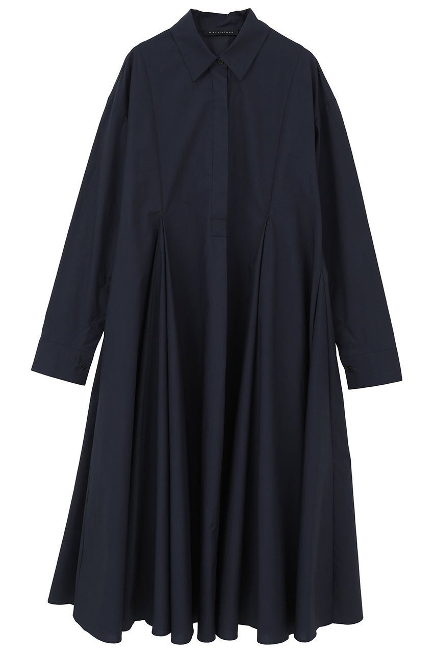 【マルティニーク/martinique】のフレアラインシャツワンピース インテリア・キッズ・メンズ・レディースファッション・服の通販 founy(ファニー) 　ファッション　Fashion　レディースファッション　Fashion for Women　ワンピース　Dresses　シャツワンピース / 1枚で着映えコーデ　Shirt Dresses　チュニック　Tunic Tops & Dresses　おすすめ　Recommended / Our Picks　ストライプ　Stripe, Striped Pattern　スリーブ　Sleeve, Long Sleeve / Short Sleeve　チュニック　Tunic, Long Top　フレア　Flare, Flared　ロング　Long, Long-Length　再入荷　Restock / Back in Stock　ネイビー|ID: prp329100004847136 ipo3291000000036891659