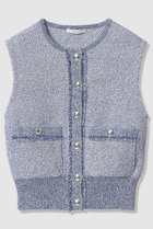 【アナイ/ANAYI】のミックスツイードジレ 人気、トレンドファッション・服の通販 founy(ファニー) ファッション Fashion レディースファッション Fashion for Women アウター Coat / Outerwear Collection レディースジャケット・軽アウター Jackets 2026年 2026 ジャケット Jacket, Outerwear ツイード Twill, Twill Weave フリンジ Fringe, Tassel ブルゾン Blouson, Bomber Jacket ベスト Vest, Waistcoat ポケット Pocket, Pocket Detail ミックス Mix, Mixed Style ワイド Wide, Wide Fit 夏 Summer 春 Spring S/S・春夏 SS, Spring/Summer, Warm Season thumbnail ブルー|ID: prp329100004847137 ipo3291000000035398359