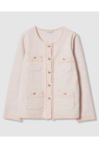 【アナイ/ANAYI】のミックスツイード ジャケットカーディガン ピンクベージュ|ID: prp329100004847138 ipo3291000000035398368