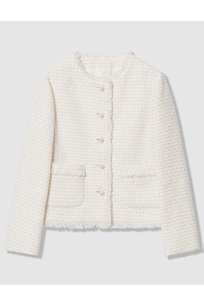 【アナイ/ANAYI】の【セットアップ対象商品】ソフトベージュツイードクルー ジャケット インテリア・キッズ・メンズ・レディースファッション・服の通販 founy(ファニー) https://founy.com/ ファッション Fashion レディースファッション Fashion for Women アウター Coat / Outerwear Collection レディースジャケット・軽アウター Jackets 2026年 2026 おすすめ Recommended / Our Picks キュロット Culottes, Wide Shorts ジャケット Jacket, Outerwear セットアップ Set-Up, Coordinated Outfit ツイード Twill, Twill Weave パール Pearl, Pearl Accent フランス France, French フリンジ Fringe, Tassel 夏 Summer 春 Spring S/S・春夏 SS, Spring/Summer, Warm Season |ID: prp329100004847139 ipo3291000000035398377