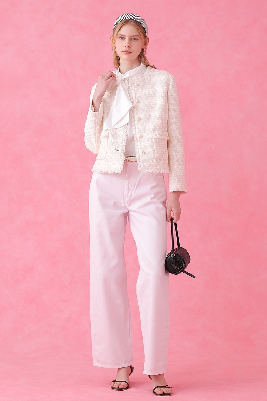 【アナイ/ANAYI】の【セットアップ対象商品】ソフトベージュツイードクルー ジャケット 人気、トレンドファッション・服の通販 founy(ファニー) 　ファッション　Fashion　レディースファッション　Fashion for Women　アウター　Coat / Outerwear Collection　レディースジャケット・軽アウター　Jackets　2026年　2026　おすすめ　Recommended / Our Picks　キュロット　Culottes, Wide Shorts　ジャケット　Jacket, Outerwear　セットアップ　Set-Up, Coordinated Outfit　ツイード　Twill, Twill Weave　パール　Pearl, Pearl Accent　フランス　France, French　フリンジ　Fringe, Tassel　夏　Summer　春　Spring　S/S・春夏　SS, Spring/Summer, Warm Season　other-7|ID: prp329100004847139 ipo3291000000035398384