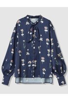 【アナイ/ANAYI】のボタニカルサテンプリントスカーフタイ ブラウス ネイビー|ID: prp329100004847140 ipo3291000000035398388