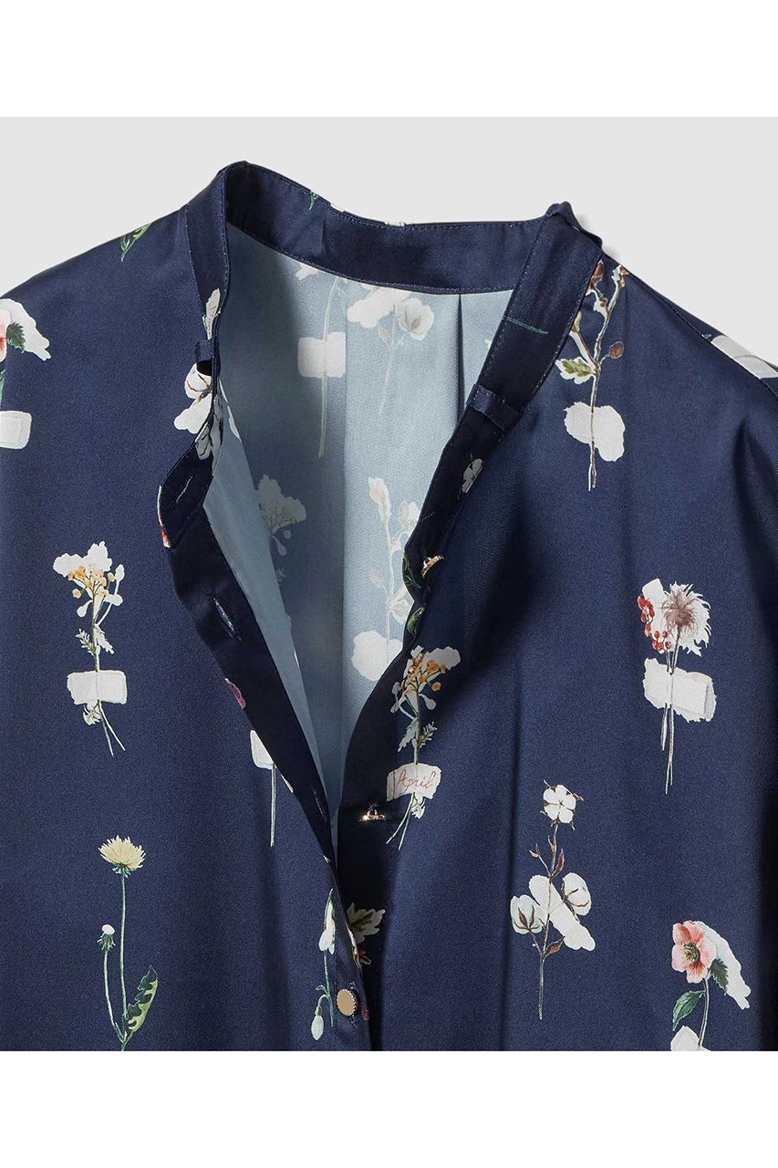 【アナイ/ANAYI】のボタニカルサテンプリントスカーフタイ ブラウス 人気、トレンドファッション・服の通販 founy(ファニー) 　ファッション　Fashion　レディースファッション　Fashion for Women　トップス・カットソー　Cut & Sew Tops　シャツ・ブラウス・オフィスカジュアル　Elegant Blouses & Button-Ups　2026年　2026　ショルダー　Shoulder, Shoulder Strap　シンプル　Simple, Minimal　スカーフ　Scarf, Neckwear　スタンド　Stand Collar, Upright Stand　スリーブ　Sleeve, Long Sleeve / Short Sleeve　ドロップ　Drop Shoulder, Dropped Style　プリント　Print, Printed Pattern　ボタニカル　Botanical, Floral Pattern　モチーフ　Motif, Design Theme　リラックス　Relax, Relaxed Fit　ロング　Long, Long-Length　夏　Summer　春　Spring　S/S・春夏　SS, Spring/Summer, Warm Season　other-3|ID: prp329100004847140 ipo3291000000036142934