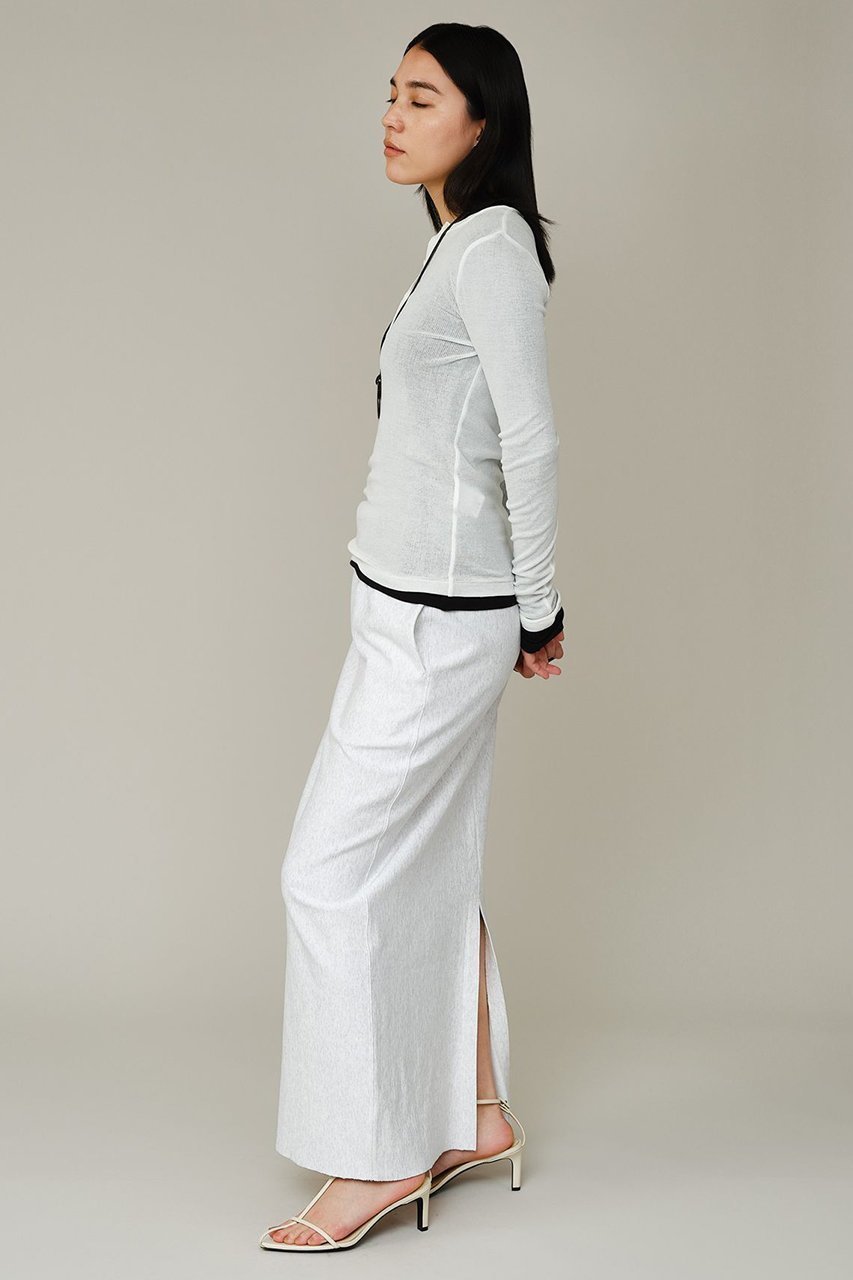 【カオス/Chaos】の【WHY NOT NOW】ローワヘンリープルオーバー 人気、トレンドファッション・服の通販 founy(ファニー) 　ファッション　Fashion　レディースファッション　Fashion for Women　トップス・カットソー　Cut & Sew Tops　シャツ・ブラウス・オフィスカジュアル　Elegant Blouses & Button-Ups　ロングTシャツ・Tシャツ　Longline T-Shirts & Tees　カジュアルプルオーバー・ニットトップス　Pullovers & Knit Tops / Casual Pullovers　カットソー・ベーシックTシャツ　Cut-and-Sewn Tops / Stretch Tees & Basics　2026年　2026　なめらか　Smooth, Silky Texture　インナー　Innerwear　スリーブ　Sleeve, Long Sleeve / Short Sleeve　テレコ　Ribbed, Rib Stitch　ロング　Long, Long-Length　夏　Summer　春　Spring　S/S・春夏　SS, Spring/Summer, Warm Season　other-5|ID: prp329100004847146 ipo3291000000035398446