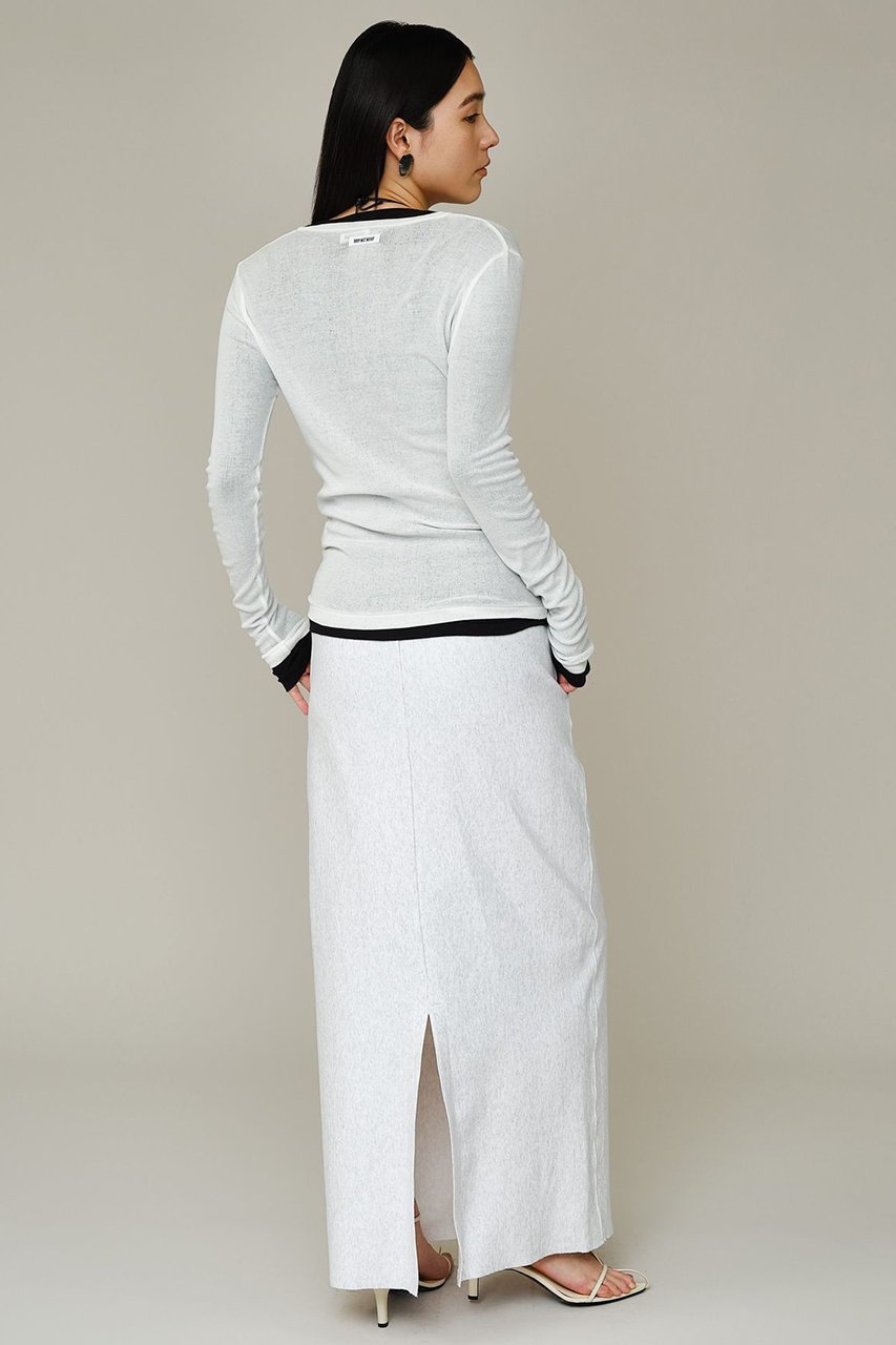 【カオス/Chaos】の【WHY NOT NOW】ローワヘンリープルオーバー 人気、トレンドファッション・服の通販 founy(ファニー) 　ファッション　Fashion　レディースファッション　Fashion for Women　トップス・カットソー　Cut & Sew Tops　シャツ・ブラウス・オフィスカジュアル　Elegant Blouses & Button-Ups　ロングTシャツ・Tシャツ　Longline T-Shirts & Tees　カジュアルプルオーバー・ニットトップス　Pullovers & Knit Tops / Casual Pullovers　カットソー・ベーシックTシャツ　Cut-and-Sewn Tops / Stretch Tees & Basics　2026年　2026　なめらか　Smooth, Silky Texture　インナー　Innerwear　スリーブ　Sleeve, Long Sleeve / Short Sleeve　テレコ　Ribbed, Rib Stitch　ロング　Long, Long-Length　夏　Summer　春　Spring　S/S・春夏　SS, Spring/Summer, Warm Season　other-6|ID: prp329100004847146 ipo3291000000035398447