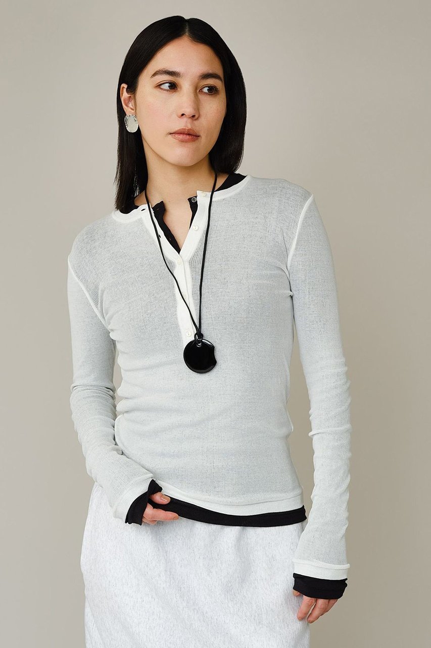 【カオス/Chaos】の【WHY NOT NOW】ローワヘンリープルオーバー 人気、トレンドファッション・服の通販 founy(ファニー) 　ファッション　Fashion　レディースファッション　Fashion for Women　トップス・カットソー　Cut & Sew Tops　シャツ・ブラウス・オフィスカジュアル　Elegant Blouses & Button-Ups　ロングTシャツ・Tシャツ　Longline T-Shirts & Tees　カジュアルプルオーバー・ニットトップス　Pullovers & Knit Tops / Casual Pullovers　カットソー・ベーシックTシャツ　Cut-and-Sewn Tops / Stretch Tees & Basics　2026年　2026　なめらか　Smooth, Silky Texture　インナー　Innerwear　スリーブ　Sleeve, Long Sleeve / Short Sleeve　テレコ　Ribbed, Rib Stitch　ロング　Long, Long-Length　夏　Summer　春　Spring　S/S・春夏　SS, Spring/Summer, Warm Season　other-7|ID: prp329100004847146 ipo3291000000035398448