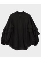 【ル フィル/LE PHIL】のスタンドカラーフリルブラウス 人気、トレンドファッション・服の通販 founy(ファニー) ファッション Fashion レディースファッション Fashion for Women トップス・カットソー Cut & Sew Tops シャツ・ブラウス・オフィスカジュアル Elegant Blouses & Button-Ups おすすめ Recommended / Our Picks オーガンジー Organza Fabric ギャザー Gathered, Ruffled スタンダード Standard, Basic スタンド Stand Collar, Upright Stand スリーブ Sleeve, Long Sleeve / Short Sleeve バランス Balance, Style Balance フェミニン Feminine, Girly フリル Frill, Ruffle ボトム Bottoms, Lower Wear ロング Long, Long-Length thumbnail ブラック|ID: prp329100004847233 ipo3291000000035403968